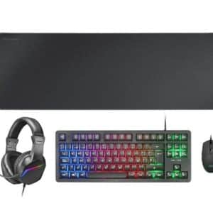 MARS GAMING TECLADO MCP-RGB3 + RATON OPTICO + ALFOMBRILLA XXL + AURICULARES