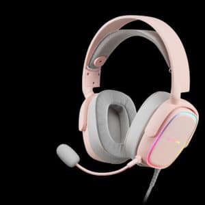 MARS GAMING MARS AURICULAR GAMING MHAXP ROSA JACK 3.5mm ALTAVOCES HI-FI DE 53mm MICROFONO EXTRAIBLE