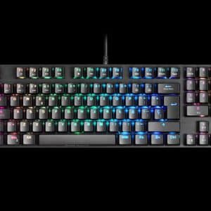 MARS GAMING TECLADO MECANICO COMPACTO TKL MKREVOPROBES NEGRO SWITCH OUTEMU PRO azul CHIPSET VISION