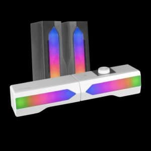 MARS GAMING BARRA DE SONIDO CON BLUETTOTH MSDUO USB/ BLANCOS 15W/2.0 / RGB