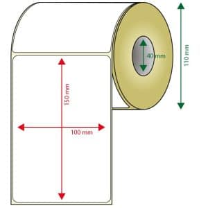 APPROX ROLLO ETIQUETAS ADHESIVAS TERMICAS 100MM X 150MM PACK 6 ROLLOS ANCHO 110mm TAMAÑO ETIQUETA