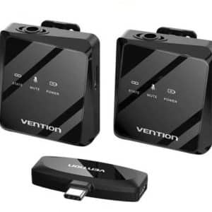 VENTION MICROFONO INALAMBRICO CON CLIP NCBB0 USB-C / RECEPTOR/ 2 UNIDADES