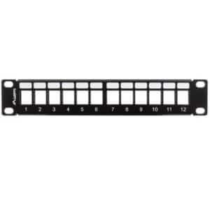 LANBERG ORGANIZADOR DE MODULOS KEYSTONE NEGRO 12 PUERTOS 1U RACK 19
