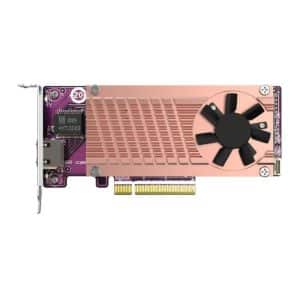 QNAP TARJETA PCI INTERNA QM2 SERIES 2 x PCIe 2280 M.2 SSD slots, PCIe Gen3 x 8 , 1 x AQC113C 10GbE