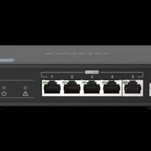 QNAP SWITCH NO GESTIONADO 5 PUERTOS 2.5 GBE QSW-1105-5T Actualice su rojo a la conectividad 2,5GbE