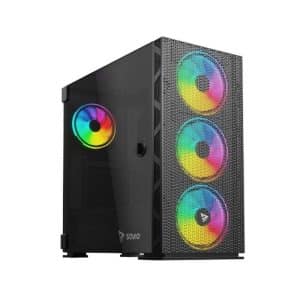 SAVIO TORRE ARGB ATX RAPTOR X1 USB 3.0 4 VENTILADORES/CRISTAL TEMPLADO/CONTROL POR VOZ/ ATX, EATX,