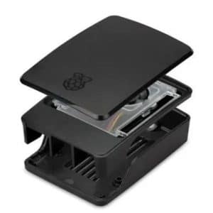 RASPBERRY CAJA PARA PI 5 CON VENTILADOR NEGRA Y GRIS