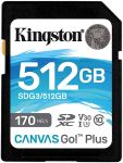KINGSTON TECHNOLOGY CANVAS GO! PLUS MEMORIA FLASH 512 GB SD CLASE 10 UHS-I