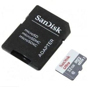SANDISK MICRO SD 32GB ULTRA CON ADAPTADOR CLASE 10 / 100MBS
