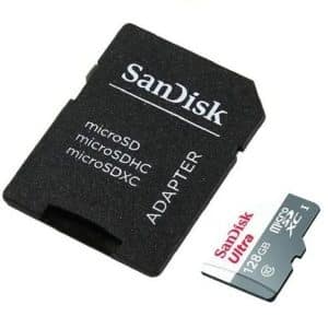 SANDISK TARJETA MICRO SD ULTRA 128GB MICROSDXC CON ADAPTADOR CLASE 10/ 80MBPS