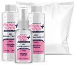 SANITIZER HIDROTIZER PLUS GEL HIDROALCOHOLICO CANDY FRANGANCIA CHUCHES PACK NECESER 1X90ML + 2X100ML