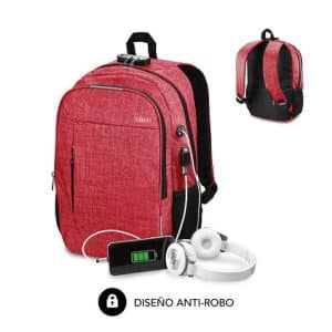 SUBBLIM MOCHILA URBAN LOCK BACKPACK 16 rojo