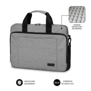 SUBBLIM MALETÍN AIR PADDING LAPTOP BAG 15,6 gris