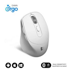 SUBBLIM RATON COMFORT ERGO DUAL MOUSE BATTERY blanco