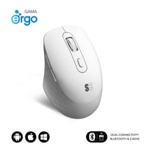 SUBBLIM RATON CURVE ERGO DUAL MOUSE BATTERY blanco