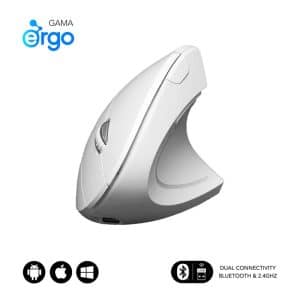 SUBBLIM RATON GLIDE VERTICAL ERGO DUAL MOUSE BATTERY blanco