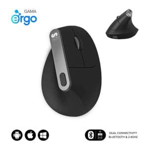 SUBBLIM RATON NATURE VERTICAL ERGO DUAL MOUSE BATTERY negro