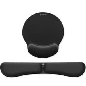 SUBBLIM REPOSAMUÑECAS Y ALFOMBRILLA ERGO MEMORYFLEX NEGRO