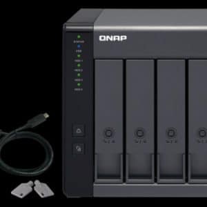 QNAP UNIDAD DE EXPANSION NAS 4 BAY TR-004 Caja de expansión de RAID USB 3.2 Gen 1 de 4 bahías