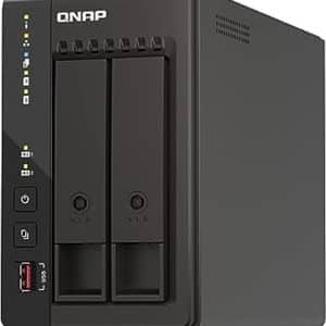 QNAP NAS DE 2 BAHIAS Y 8GB RAM Intel Celeron J6412 4 núcleos 2GHz (hasta 2.6GHz)