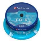 VERBATIM CD-R 700MB 52X 80MIN BOTE 25
