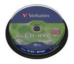 VERBATIM CD-RW 700MB 8-12 X BOTE 10UD