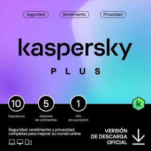 ANTIVIRUS KASPERSKY PLUS 1YEAR 10L PC
