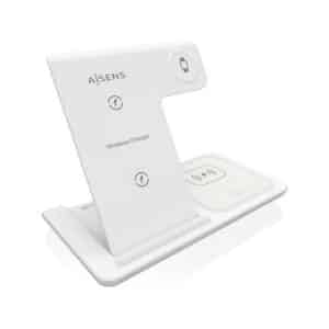 AISENS BASE DE CARGA INALAMBRICA 3 EN 1 15W BLANCA