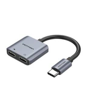 VENTION CABLE DE USBC MACHO A 2X USB-C HEMBRA (AUDIO Y CARGA)