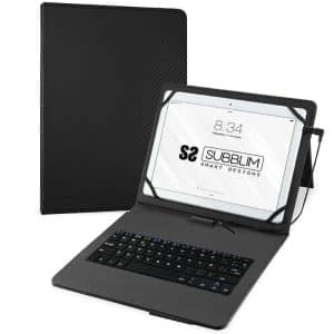 SUBBLIM FUNDA CON TECLADO KEYTAB PRO MICRO USB - USB C negro