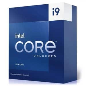Microprocesador intel core i9 en caja de color azul