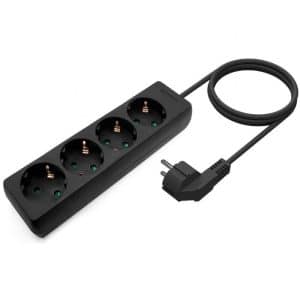 AISENS REGLETA 4 TOMAS SIN INTERRUPTOR/ NEGRO