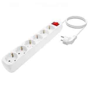 AISENS REGLETA 6 TOMAS CON INTERRUPTOR/ BLANCO