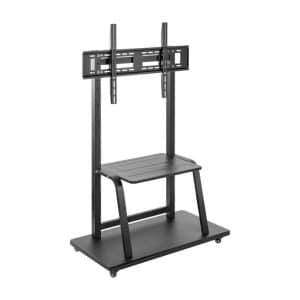 AISENS SOPORTE DE SUELO CON RUEDAS 1 BANDEJA PARA DVD MONITOR/TV 150KG 37-100 NEGRO