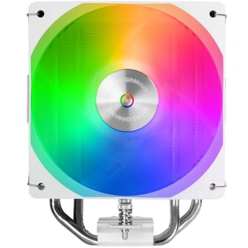 MARS GAMING VENTILADOR CON DISIPADOR MCPU-X4ARGB BLANCO 12 CM
