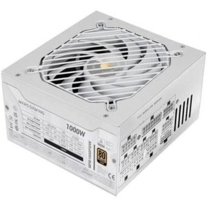 MARS GAMING FUENTE DE ALIMENTACION MPB1000PSI 1000W 80 PLUS oro BLANCA VENTILADOR 14CM