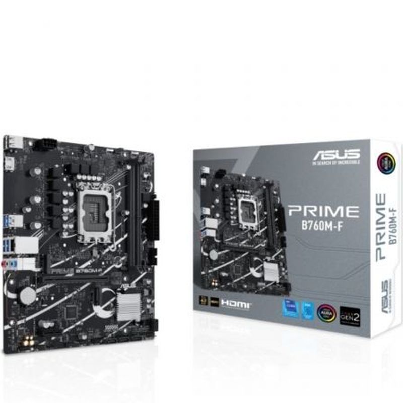 ASUS PLACA BASE PRIME B760M-F SOCKET 1700 14.ª, 13.ª y 12.ª GEN / 2xDDR5 / 2xM.2