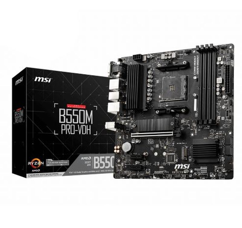 MSI PLACA BASE B550M PRO-VDH AM4 MATX 4XDDR4 3rd Gen AMD/ MATX/4XDDR4/ HDMI/VGA/DP