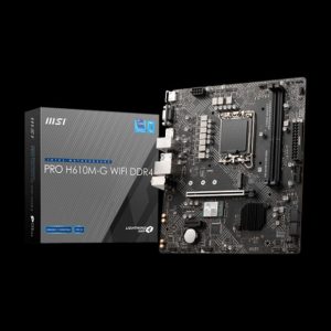 MSI PLACA BASE PRO H610M-G WIFI DDR4 LGA1700 MICRO ATX 2DDR4,64GB,VGA+HDMI+DP,GBLAN,4SATA3+M.2,4USB3.2,MATX