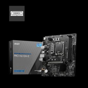 MSI PLACA BASE PRO H610M-E DDR5 LGA1700 14th/ 13th/ 12th Gen/ 2xDDR5/ 1xHDMI/ 1xVGA/ MICRO ATX.