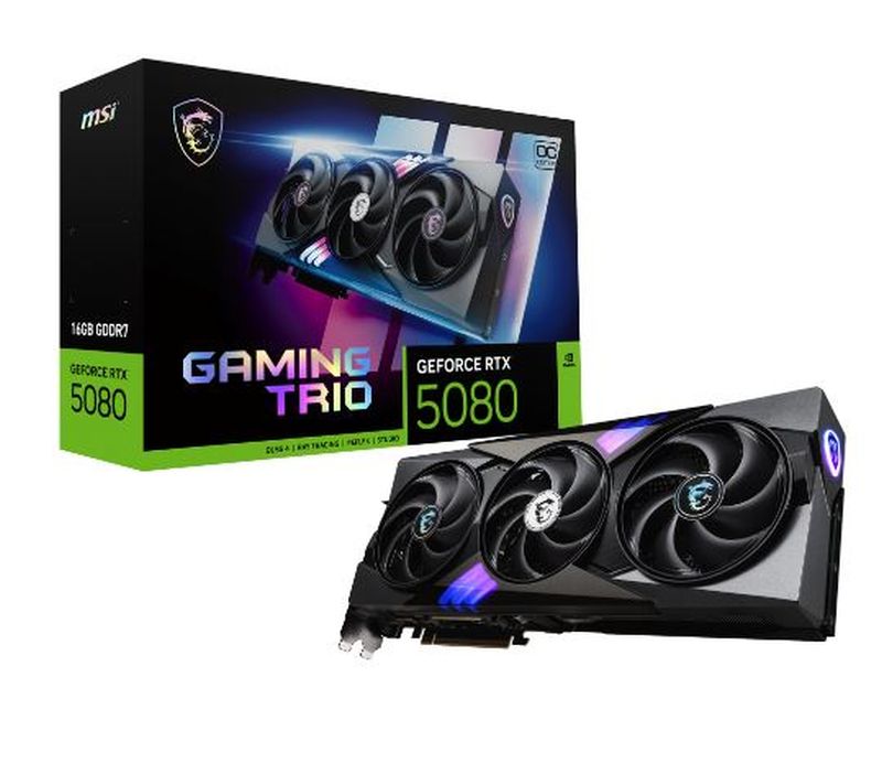 MSI TARJETA GRAFICA RTX 5080 16GB GAMING TRIO OC
