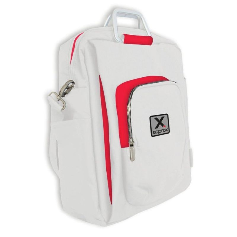 APPROX MOCHILA DE PORTATIL 15.6 DISEÑO A COLOR BLANCO Y ROJO