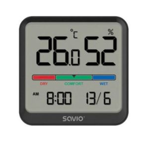 SAVIO SENSOR TEMPERATURA Y HUMEDAD CT-01/B NEGRO