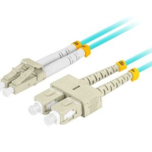 LANBERG LATIGUILLO FIBRA 2M MULTI LC/UPC-SC/UPC DUPLEX OM3 LSZH 3.0MM BL