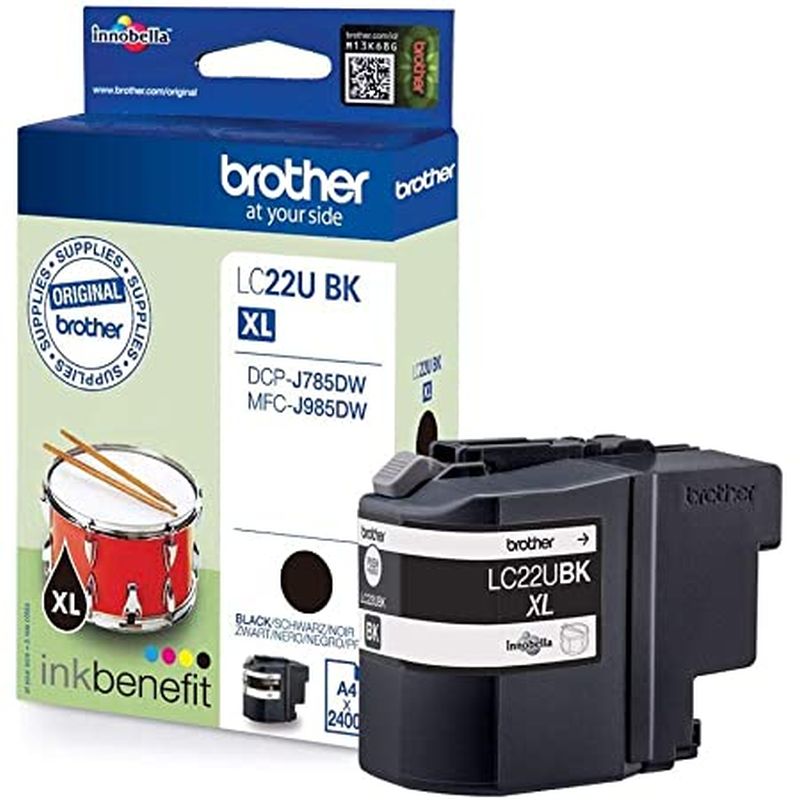 BROTHER CARTUCHO TINTA LC-22UBK NEGRO