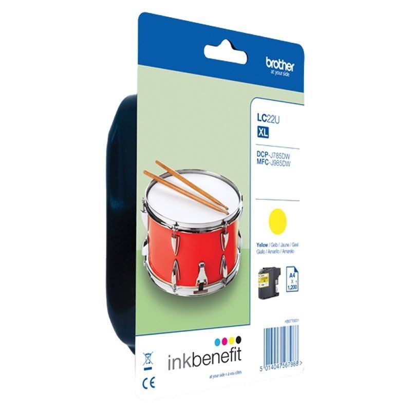 BROTHER CARTUCHO TINTA LC-22UY AMARILLO