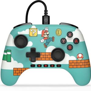 POWER A GAMEPAD SWITCH NSGP0527-01 MARIO TIME CON CABLE