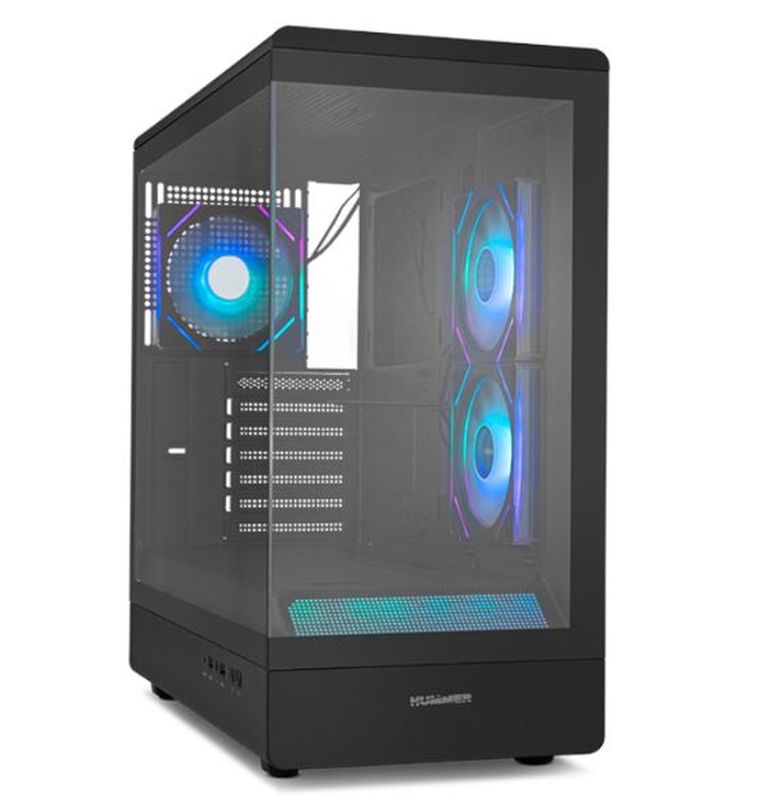 NOX CARCASA FRAMELESS HUMMER SIGNAL ARGB NEGRO USB TYPE C ATX/mATX