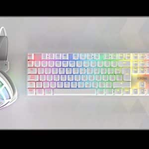NOX KROM KIT KLASS TECLADO + RATON + ALFOMBRILLA + AURICULARES BLANCO