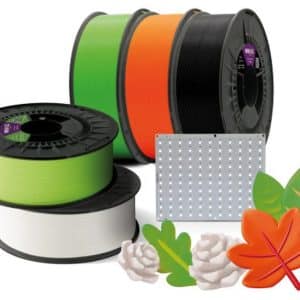 WINKLE FILAMENTO PACK OTOÑO PLA 1KG + LUZ RETROILUMINACIÓN 5 bobinas de 300 gr en los colores (verde aline, blanco fantasma, verde electrico, naranja electrico, negro azabache) Panel LED retroiluminación de regalo